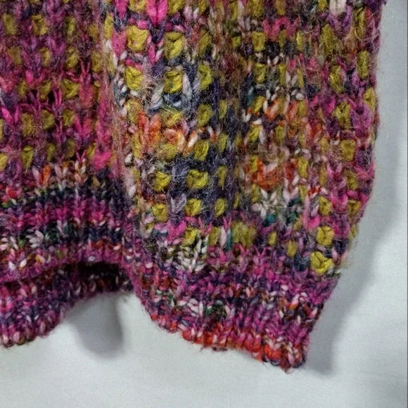 Anthropologie Moth Wool Mohair Hill Walk Knit Sweater Women L Purple Artsy Retro - Picture 5 of 11